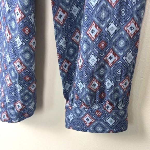 Eddie Bauer Tunic Top Women's‎ Size XL Blue Geometric Boho Rayon Print - Picture 7 of 16